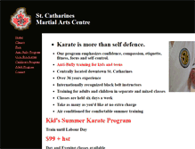 Tablet Screenshot of karatestcatharines.com